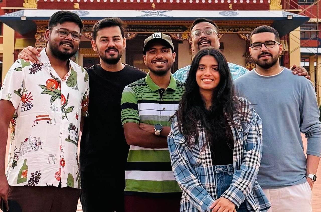 Tanishpreet with colleagues during a team outing in India